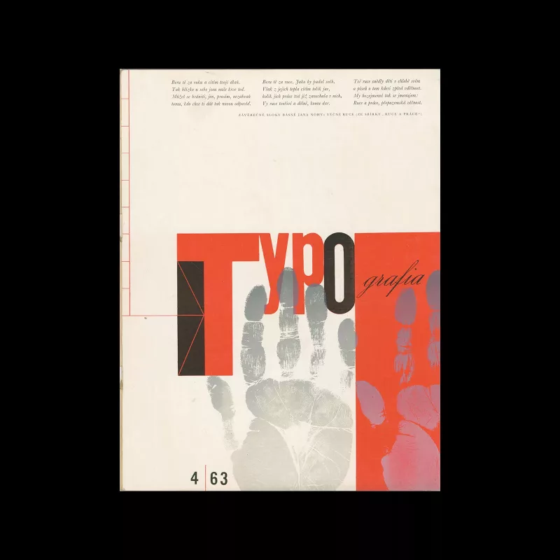 Typografia, ročník 66, 04, 1963. Cover design by Vladimír Janský