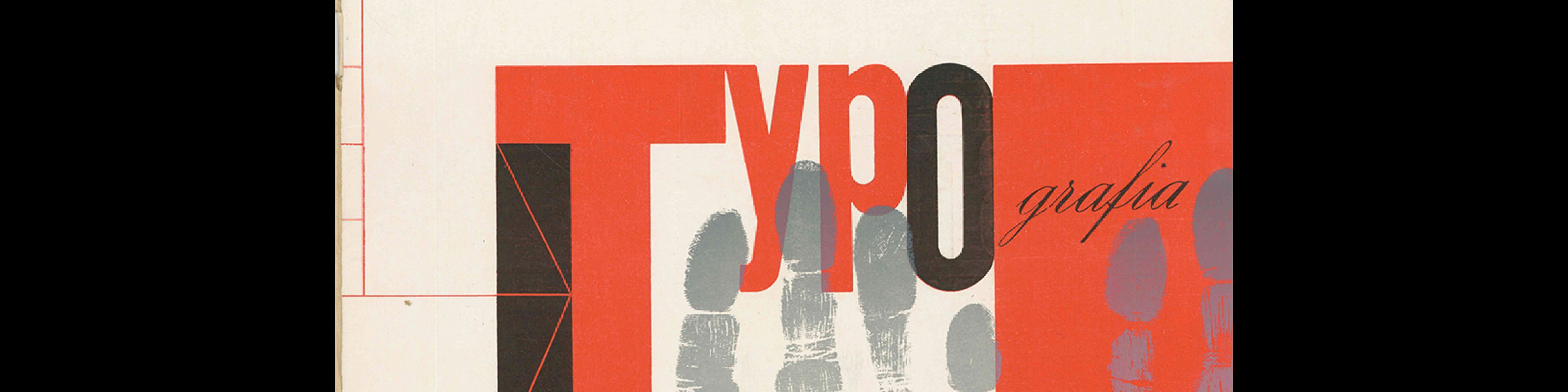Typografia, ročník 66, 04, 1963. Cover design by Vladimír Janský
