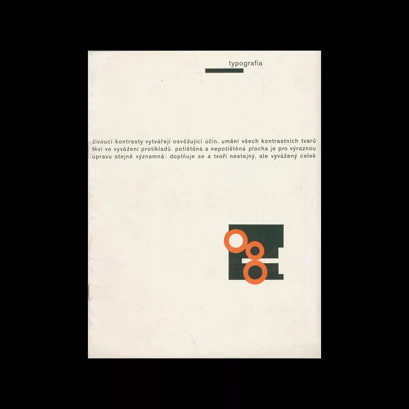 Typografia, ročník 66, 08, 1963. Cover design by Miroslav Nekys