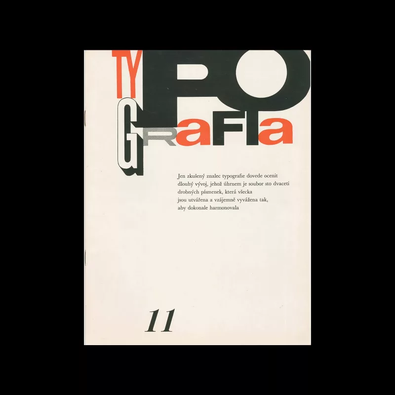 Typografia, ročník 66, 11, 1963. Cover design by Antonín Ernest