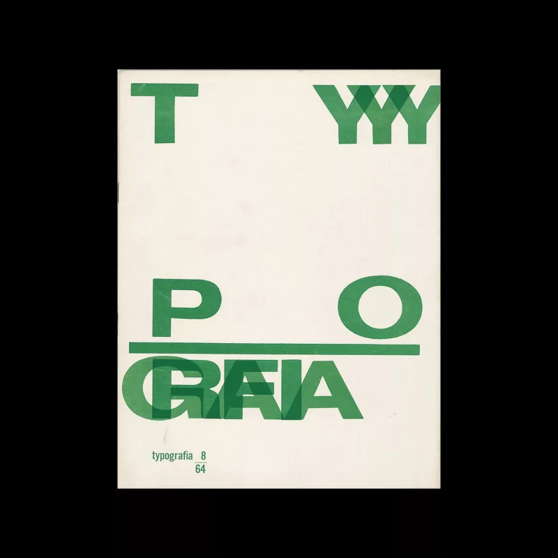 Typografia, ročník 67, 08, 1964. Cover design by Oldřich Hlavsa