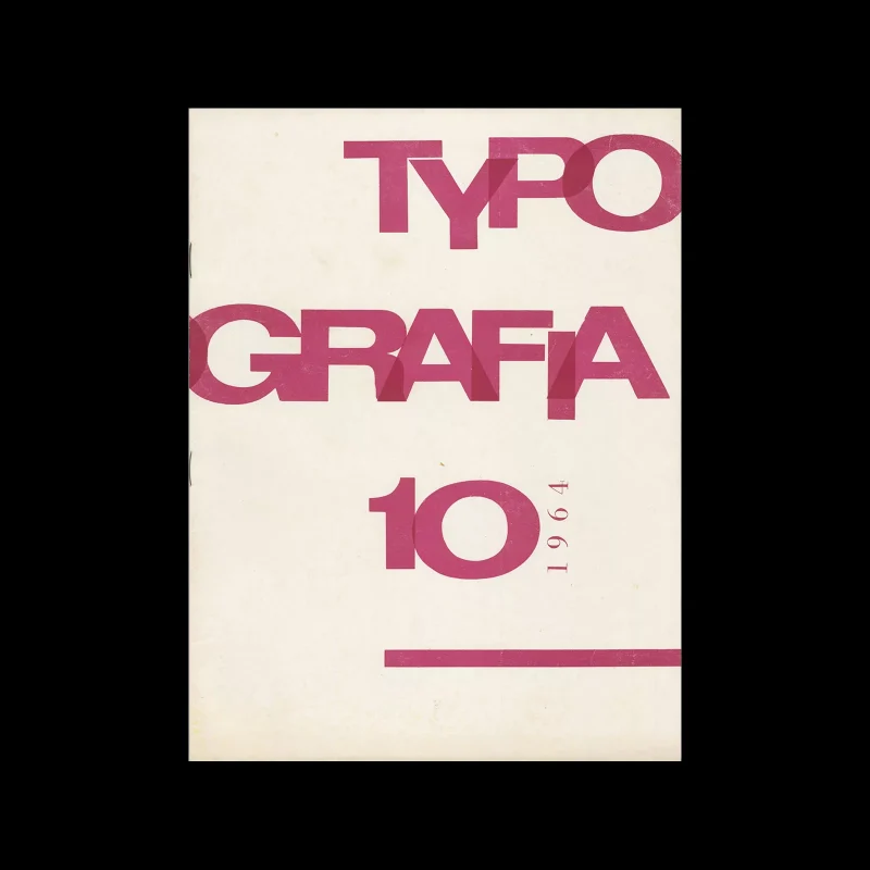 Typografia, ročník 67, 10, 1964. Cover design by Antonin Ernest