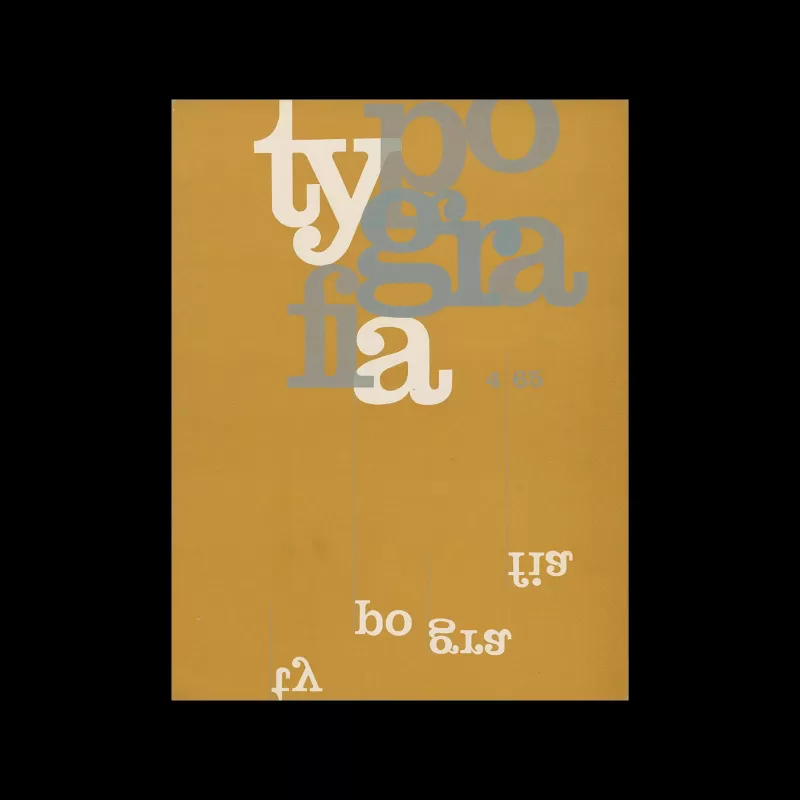 Typografia, ročník 68, 04, 1965. Cover design by Antonín Ernest