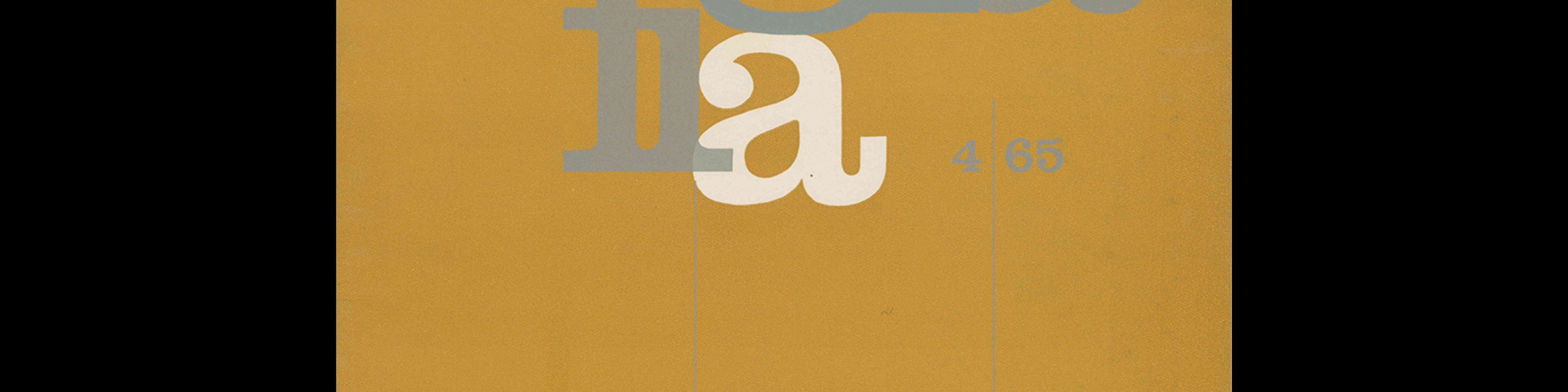 Typografia, ročník 68, 04, 1965. Cover design by Antonín Ernest