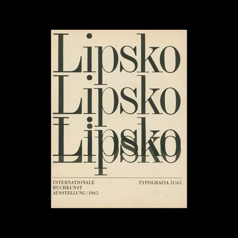 Typografia, ročník 68, 11, 1965. Cover design by Oldřich Hlavsa.