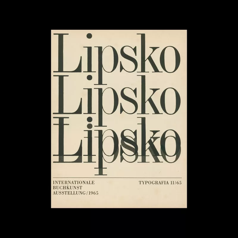 Typografia, ročník 68, 11, 1965. Cover design by Oldřich Hlavsa.