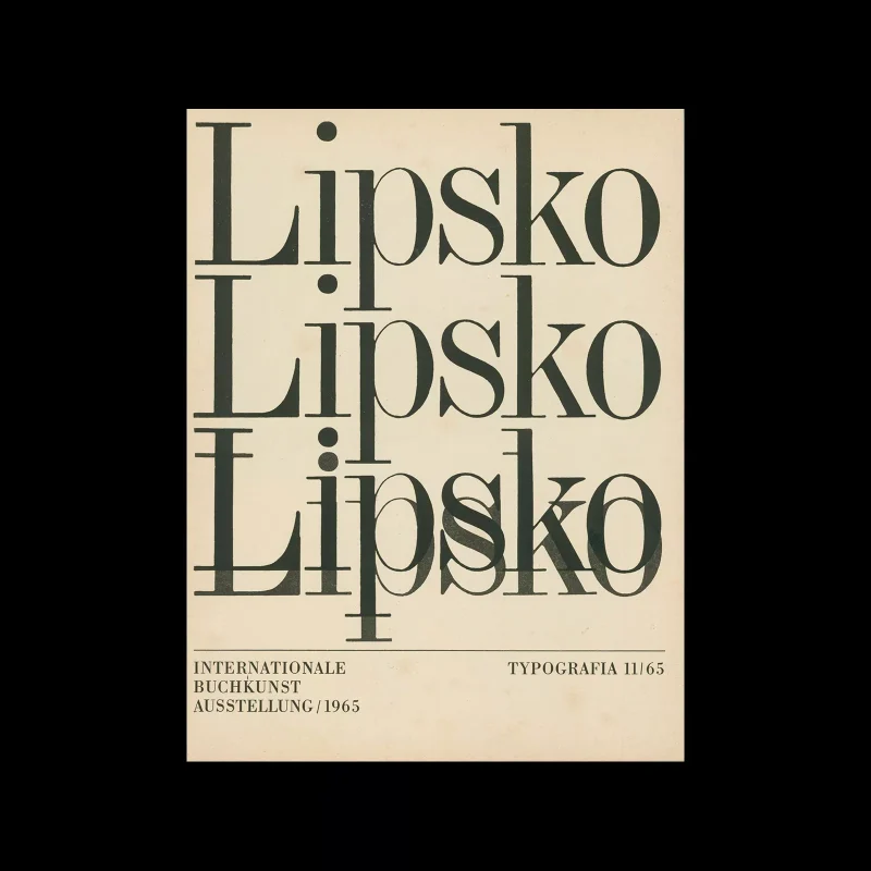 Typografia, ročník 68, 11, 1965. Cover design by Oldřich Hlavsa.