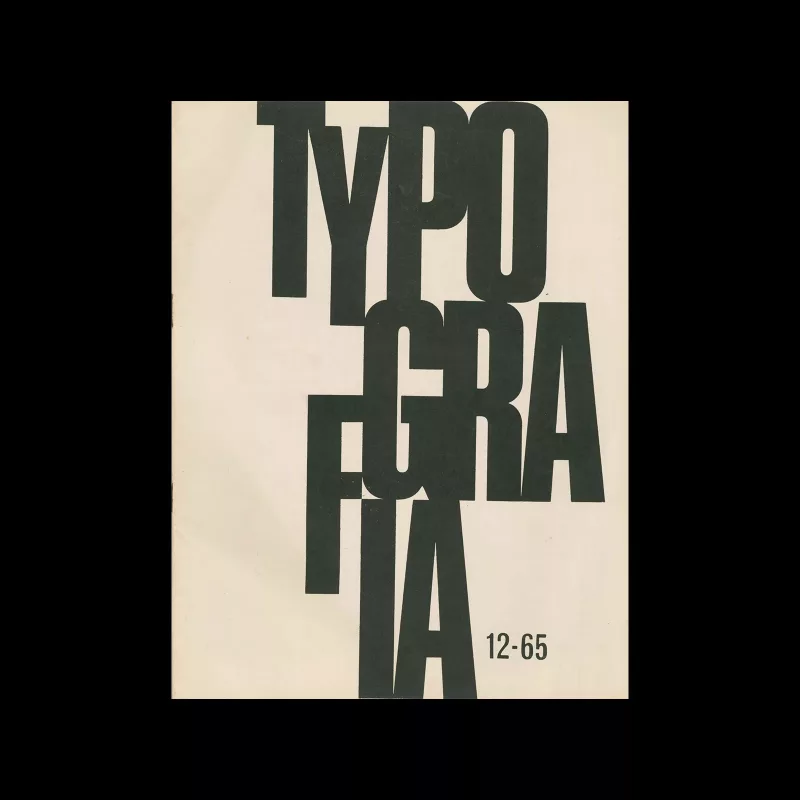 Typografia, ročník 68, 12, 1965. Cover design by Vladislav Najbrt.