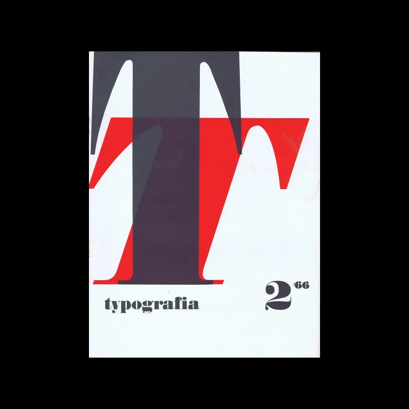 Typografia, ročník 69, 02, 1966. Cover design by Vladislav Najbrt. Inner pages designed by Antonín Ernest