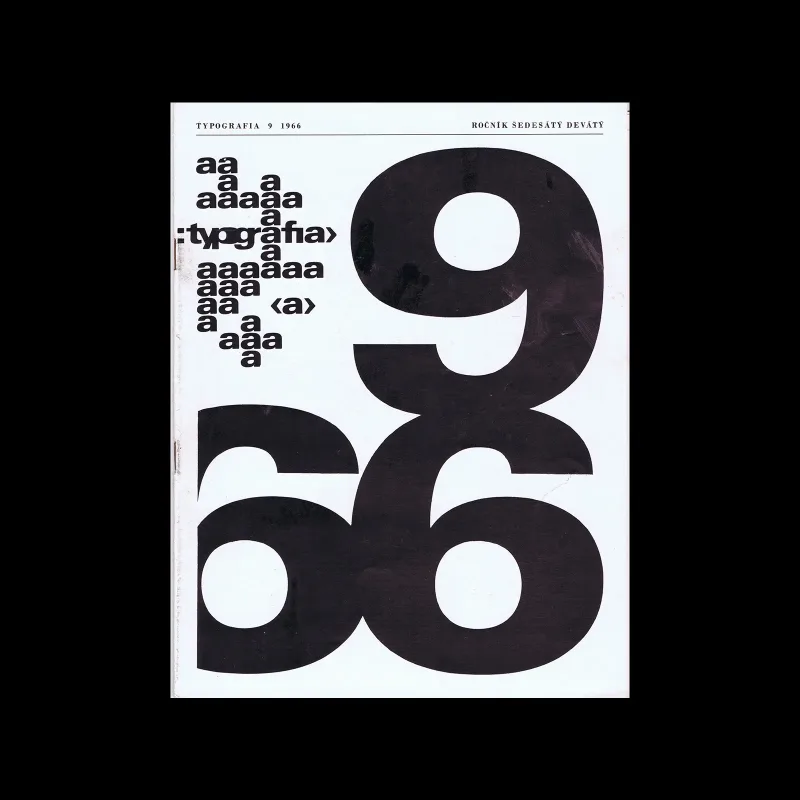 Typografia, ročník 69, 09, 1966. Cover design by Oldřich Hlavsa