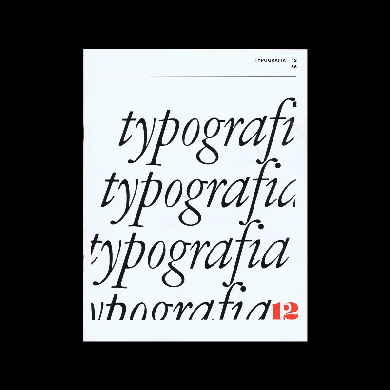 Typografia, ročník 69, 12, 1966. Cover design by Oldřich Hlavsa and inner pages by Antonín Ernest
