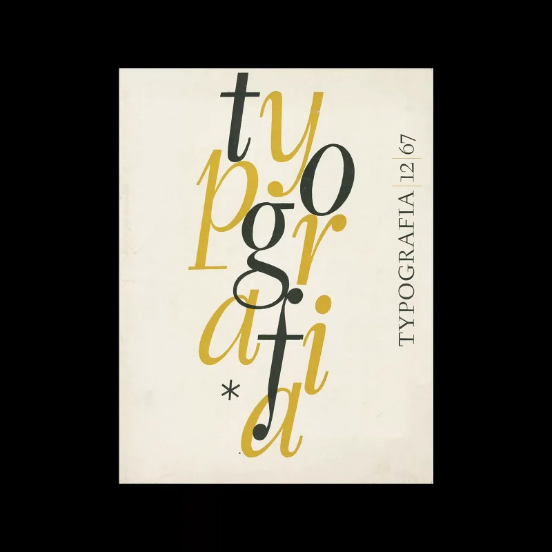 Typografia, ročník 70, 12, 1967. Cover design by Stanislav Maršo.