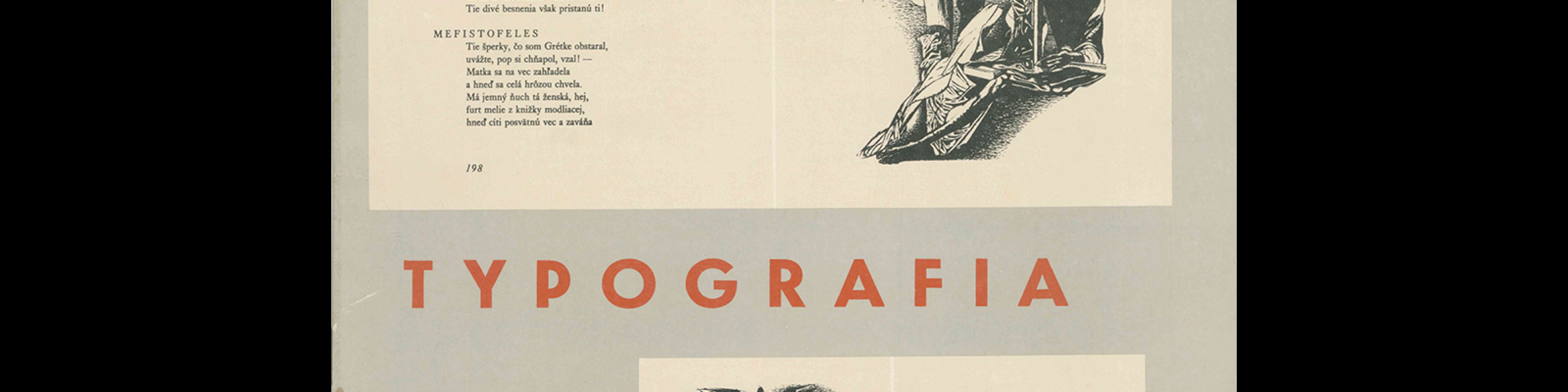 Typografia, ročník 71, 03, 1968. Cover by Dušan Šulc, with the use of illustrations by Vincent Hložník.