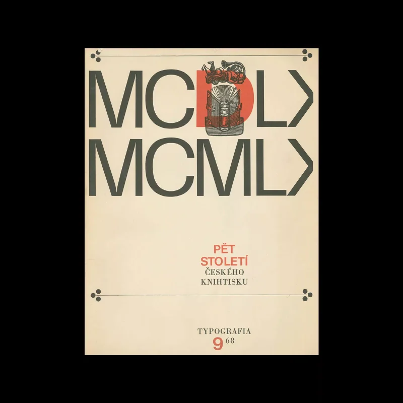 Typografia, ročník 71, 09, 1968. Cover design by Jiří Rathouský