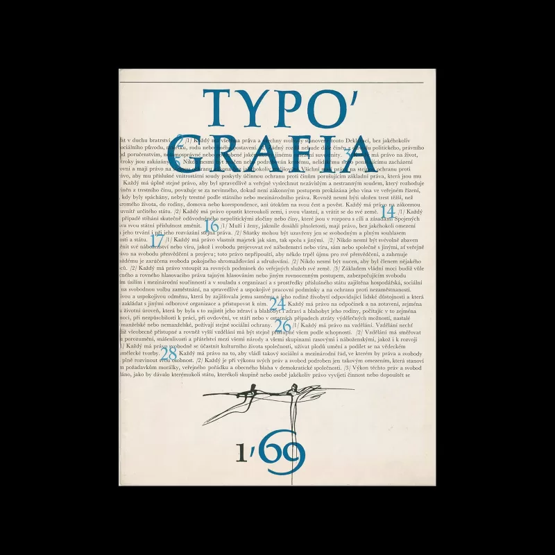 Typografia, ročník 72, 1, 1969. Design by Jiří Rathouský