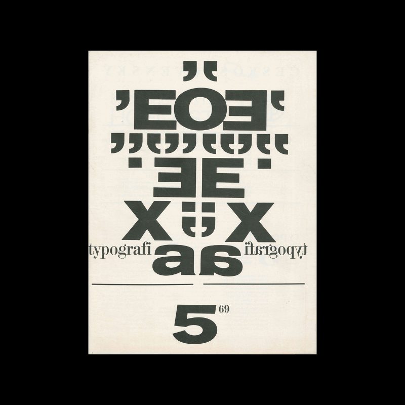 Typografia, ročník 72, 5, 1969. Cover design by Karel Šejna