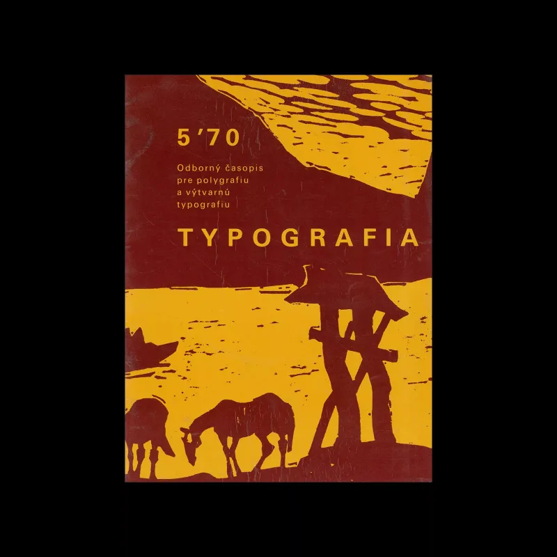 Typografia, ročník 73, 5, 1970. Cover by Vincent Hložník