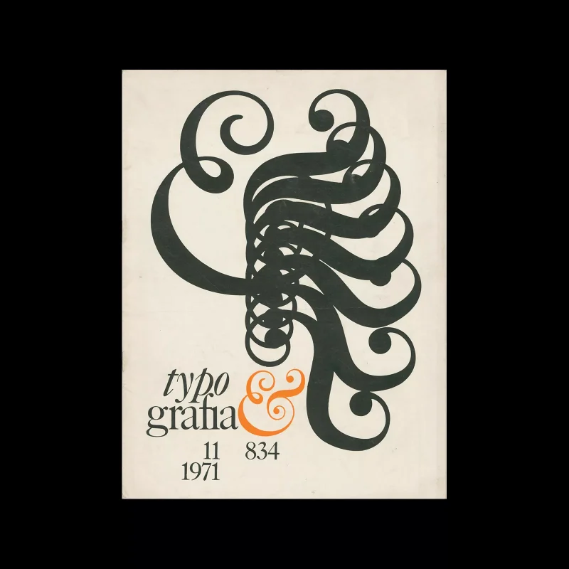 Typografia, ročník 74, 11, 1971. C over design by Bohuslav Blažej