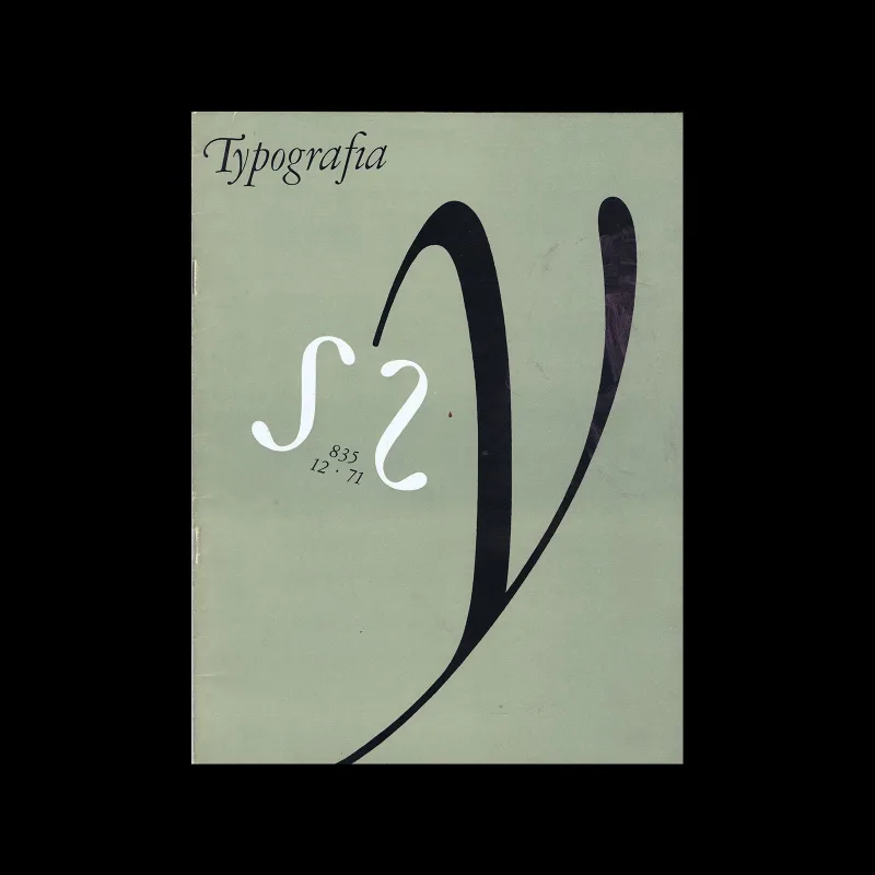 Typografia, ročník 74, 12, 1971. Design by Bronislav Malý and František Fantyš
