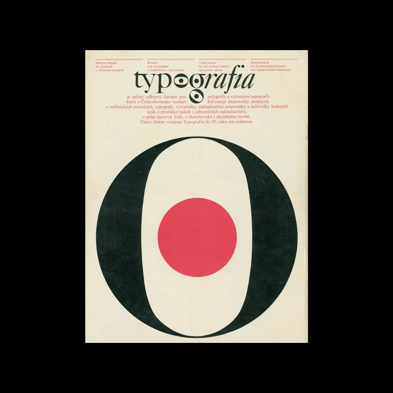 Typografia, ročník 76, 01, 1973. Cover design by Miloslav Fulín