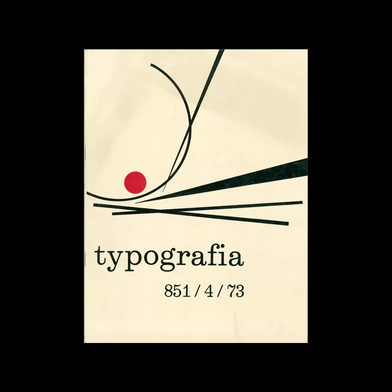 Typografia, ročník 76, 04, 1973. Cover design by Jiří Žižka