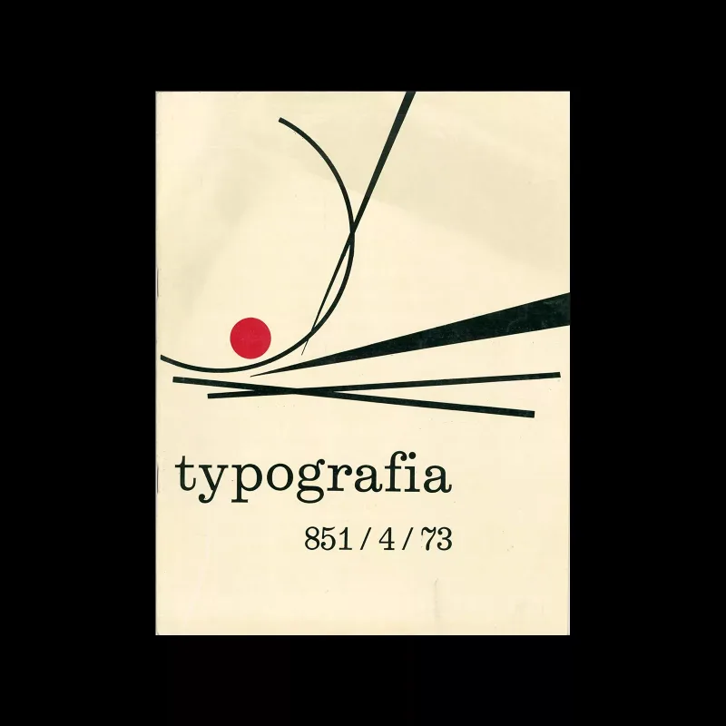 Typografia, ročník 76, 04, 1973. Cover design by Jiří Žižka