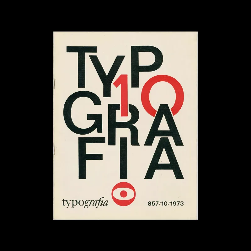 Typografia, ročník 76, 10, 1973. Cover design by N. A. Gončarova
