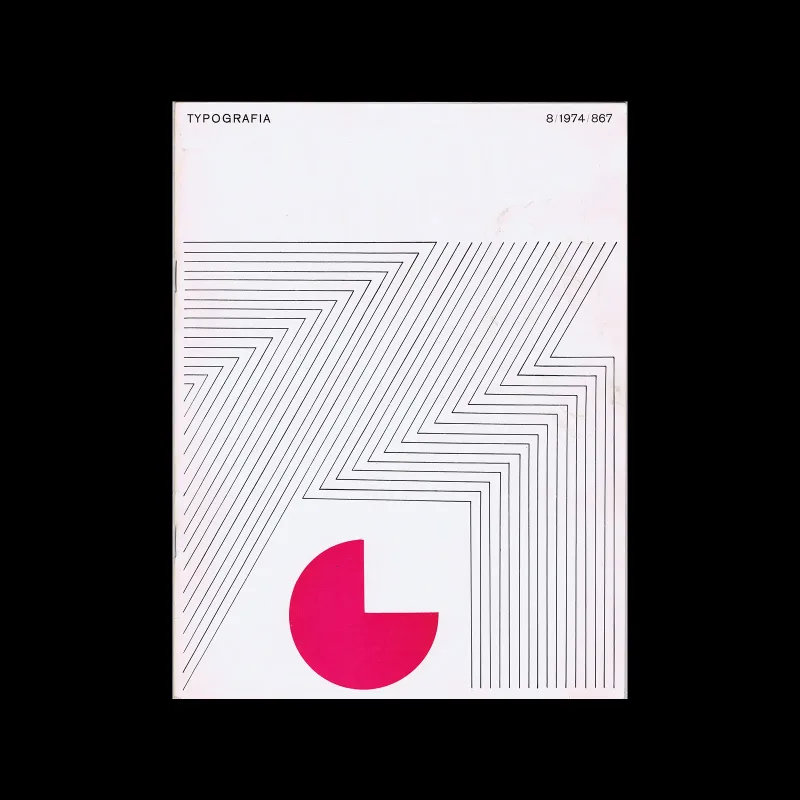 Typografia, ročník 77, 08, 1974. Design by František Fantyš. Cover by Dušan Šulc
