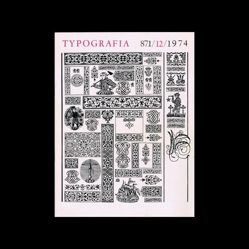 Typografia, ročník 77, 12, 1974. Milan Kopřiva (Cover), František Fantyš (Design)