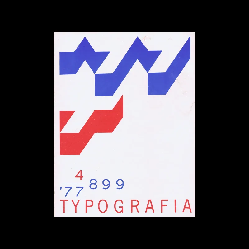 Typografia, ročník 80, 04, 1977. Cover design by Pavel Büchler and Inner pages by František Fantyš