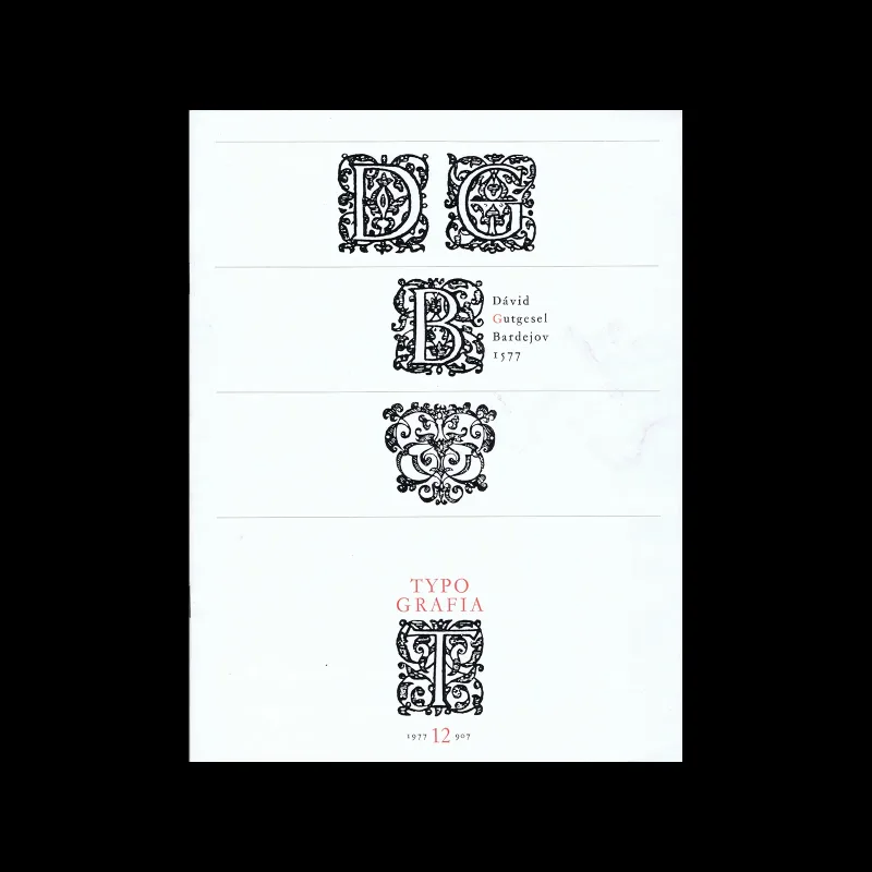 Typografia, ročník 80, 12, 1977. Design by L'ubomir Kratky (Cover), Zbyněk Weinfurter (Inner Pages)