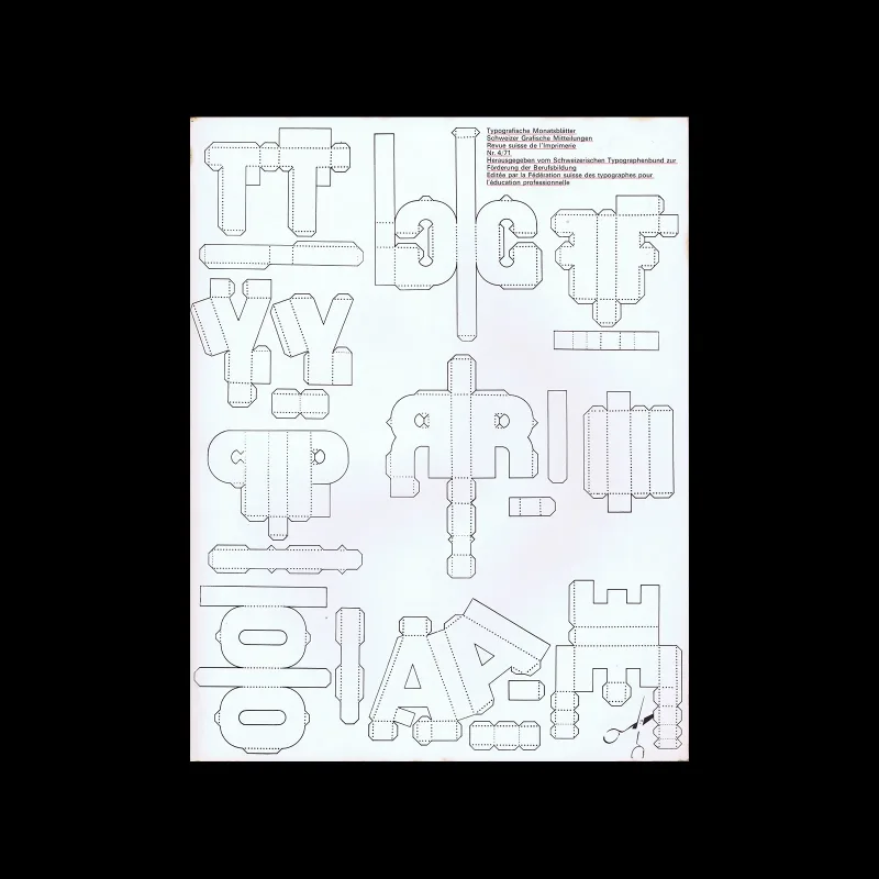 Typografische Monatsblätter, 04, 1971. Cover design by Ludwig Suter