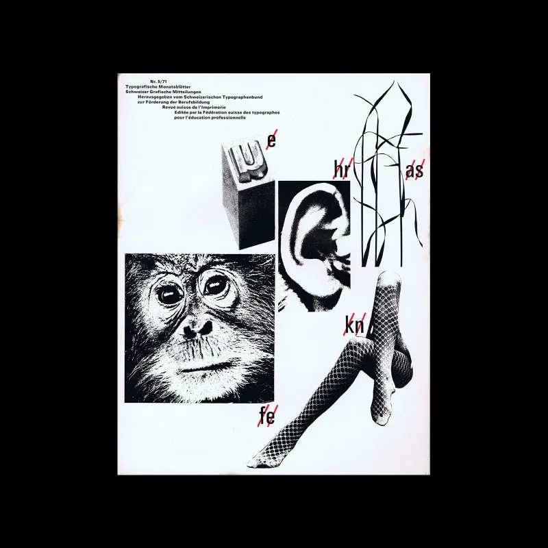 Typografische Monatsblätter, 05, 1971. Cover design by Bruno Güttinger