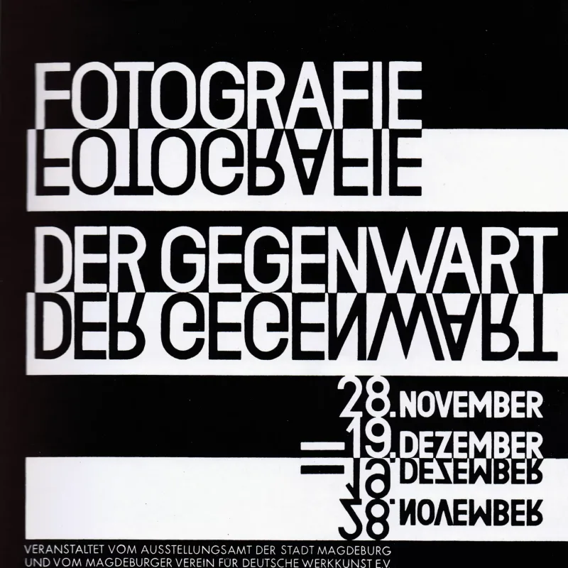 Typographical Poster for an Exhibition of Present Day Photography by Walter Dexel