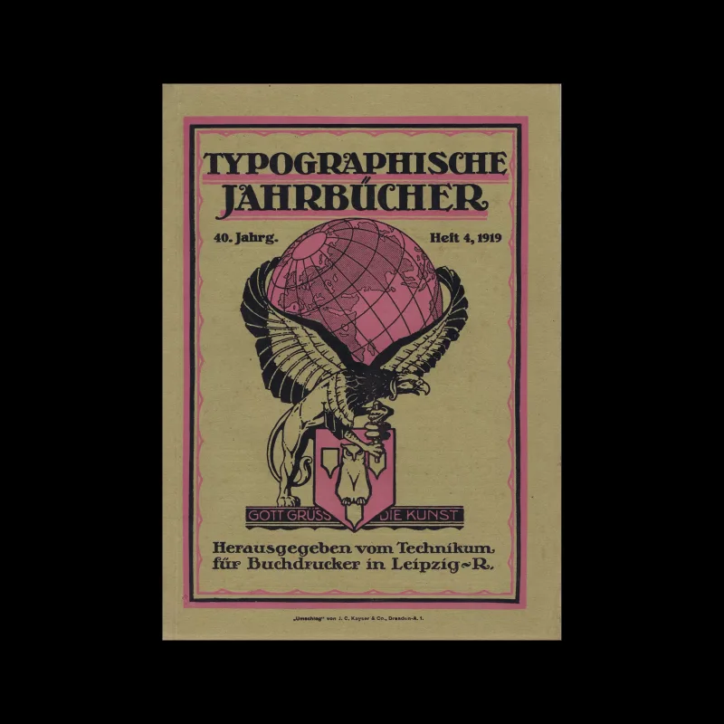 Typographische Jahrbucher, 40 Jahrg., Heft 4, 1919