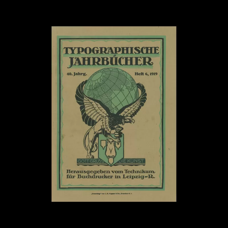 Typographische Jahrbucher, 40 Jahrg., Heft 6, 1919