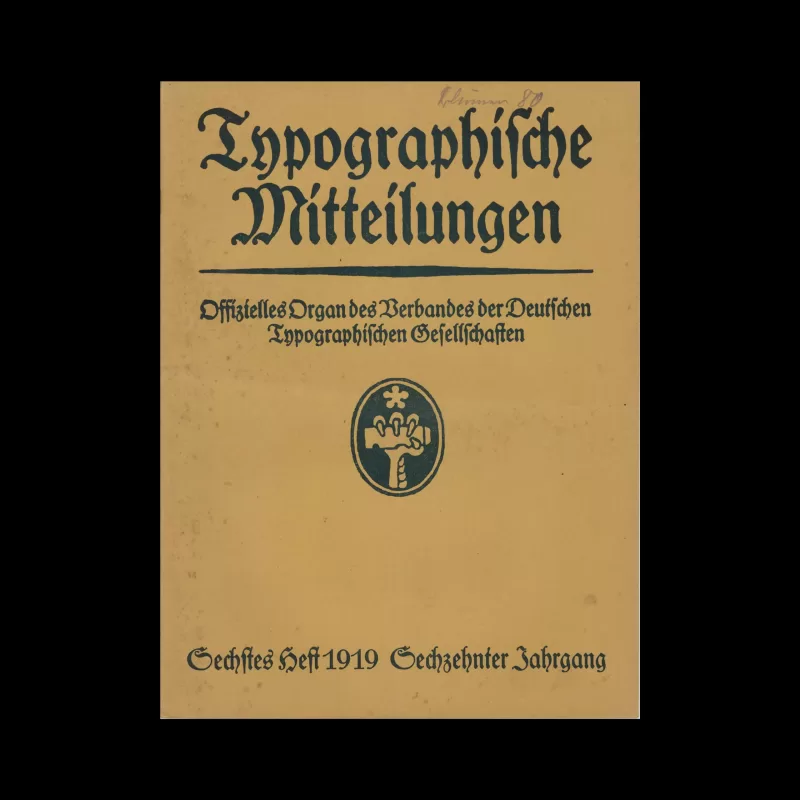 Typographische Mitteilungen, 16 Jahrgang, 1919