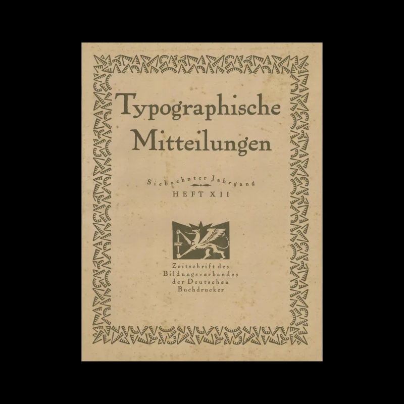 Typographische Mitteilungen, 18 Jahrgang, Heft 12, Dezember 1921