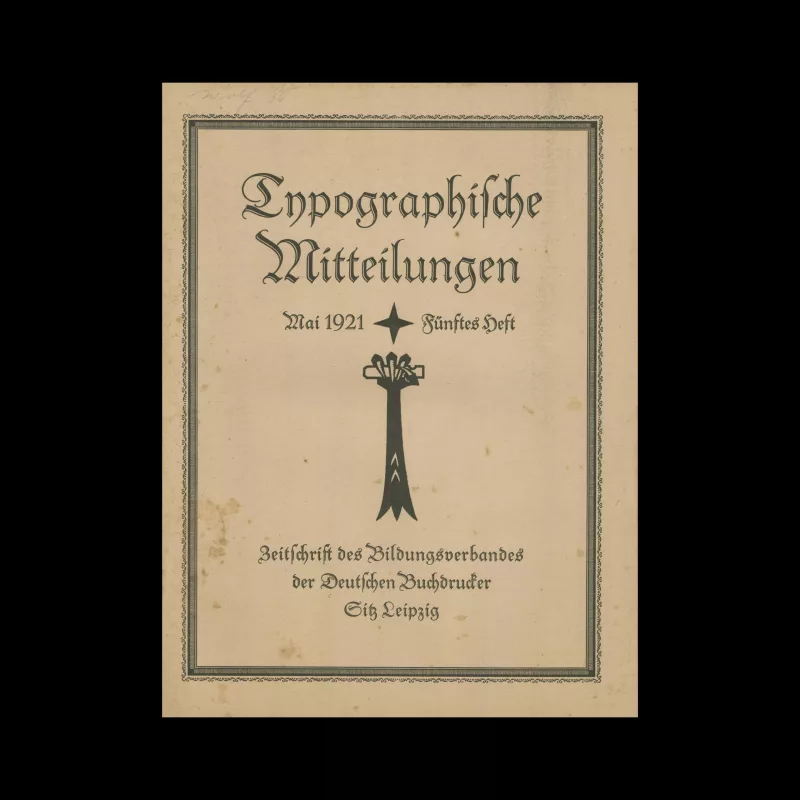 Typographische Mitteilungen, 18 Jahrgang, Heft 5, Mai 1921