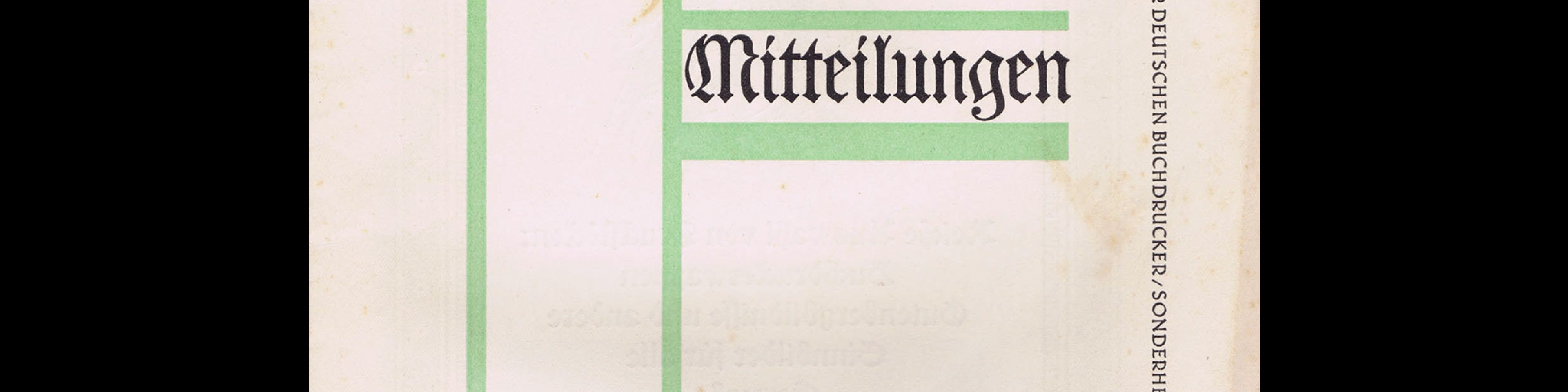 Typographische Mitteilungen, Sonderheft Vertretertag, September 1925