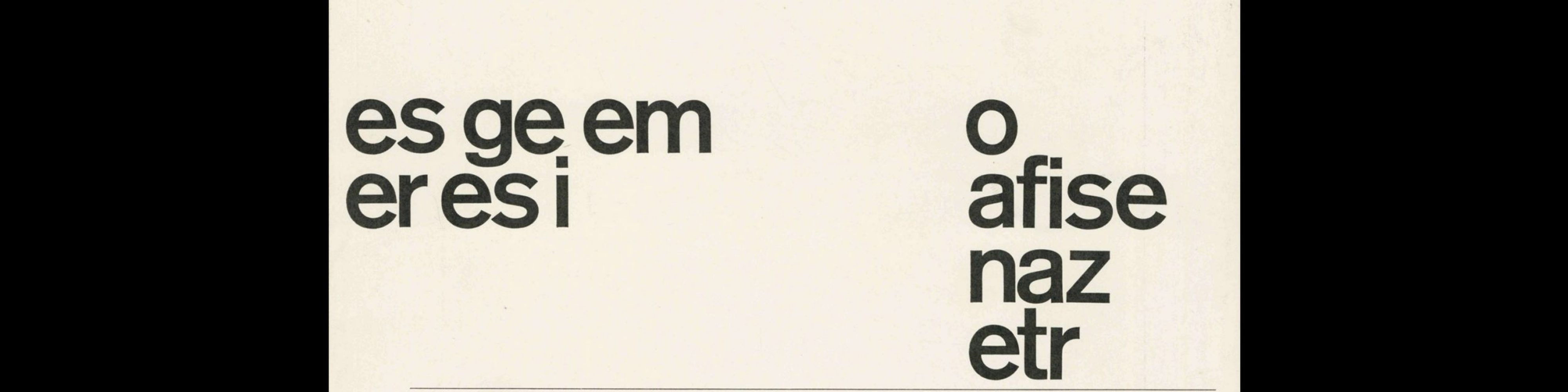 Typographische Monatsblätter, 2, 1960. Cover design by Yves Zimmermann
