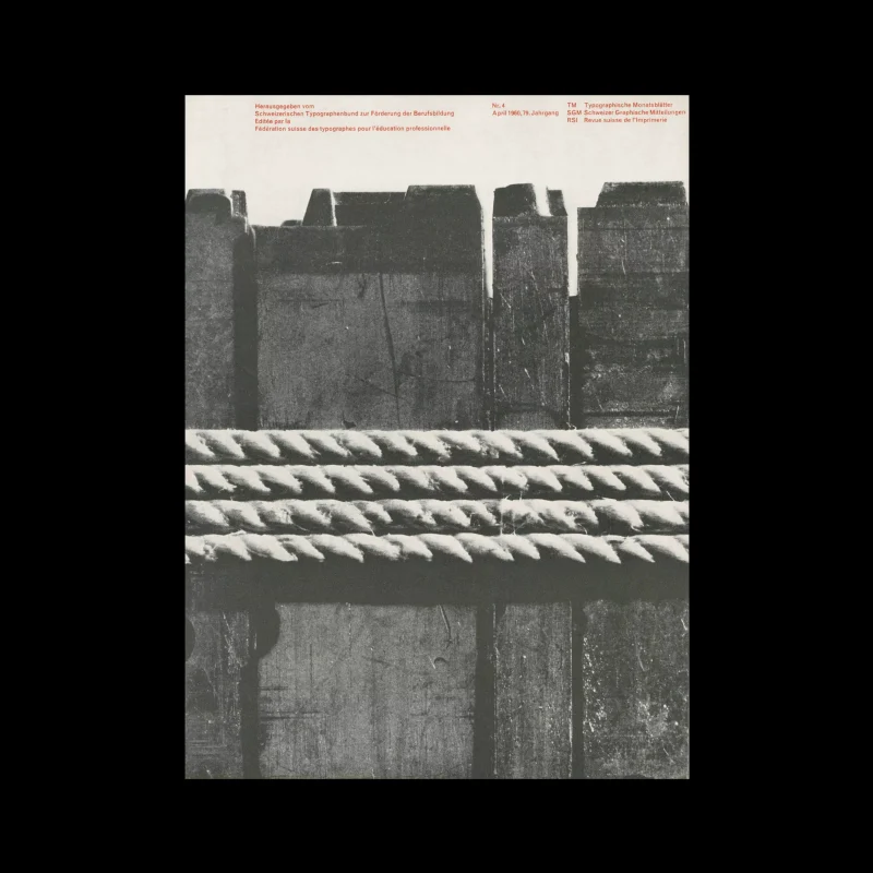Typographische Monatsblätter, 4, 1960. Cover Design by Siegfried Odermatt