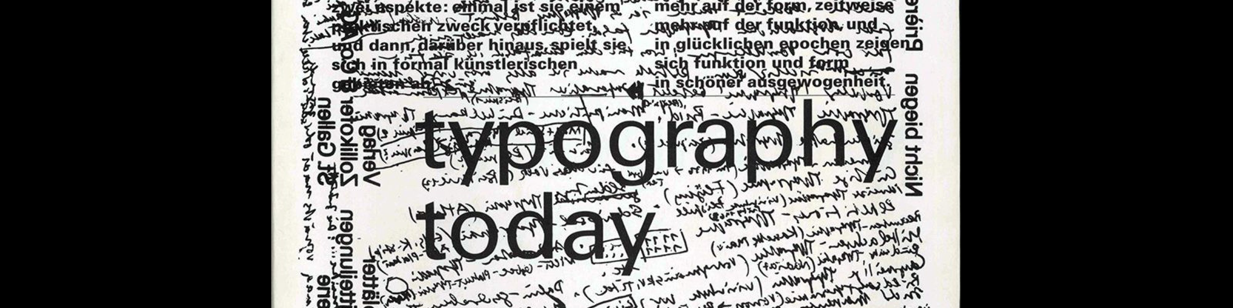 Typography Today, New Edition, 2003