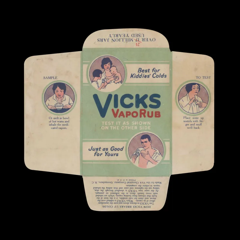 Vicks VapoRub, Packaging, c. 1930's