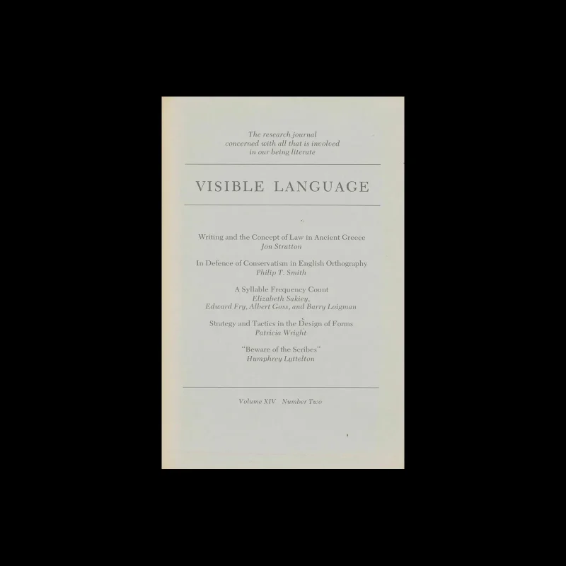 Visible Language, Vol 14, 02, 1980