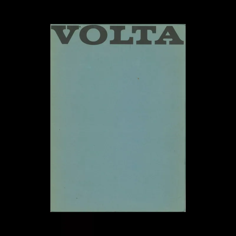 Volta, Bauersche Giesserei, Frankfurt am Main, Type Specimen with samples