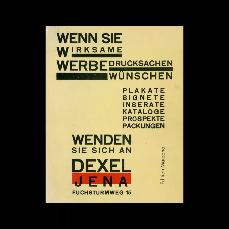Walter Dexel, Neue Reklame, 1987