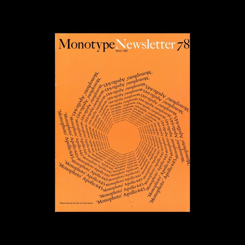 Monotype Newsletter 78, March 1966