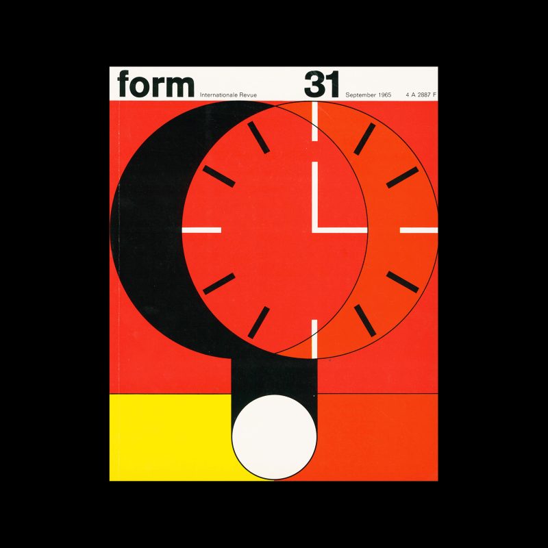 Form, Internationale Revue 31, September 1965. Designed by Karl Oskar Blase