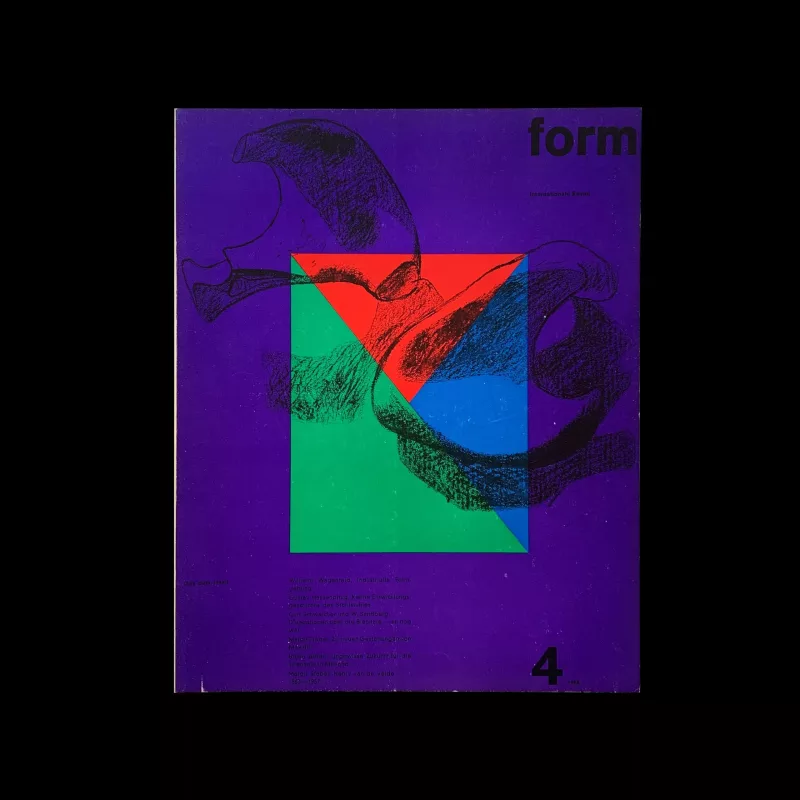 Form, Internationale Revue 4, 1958 , Cover: Le Corbusier, Inners: Müller-Blase